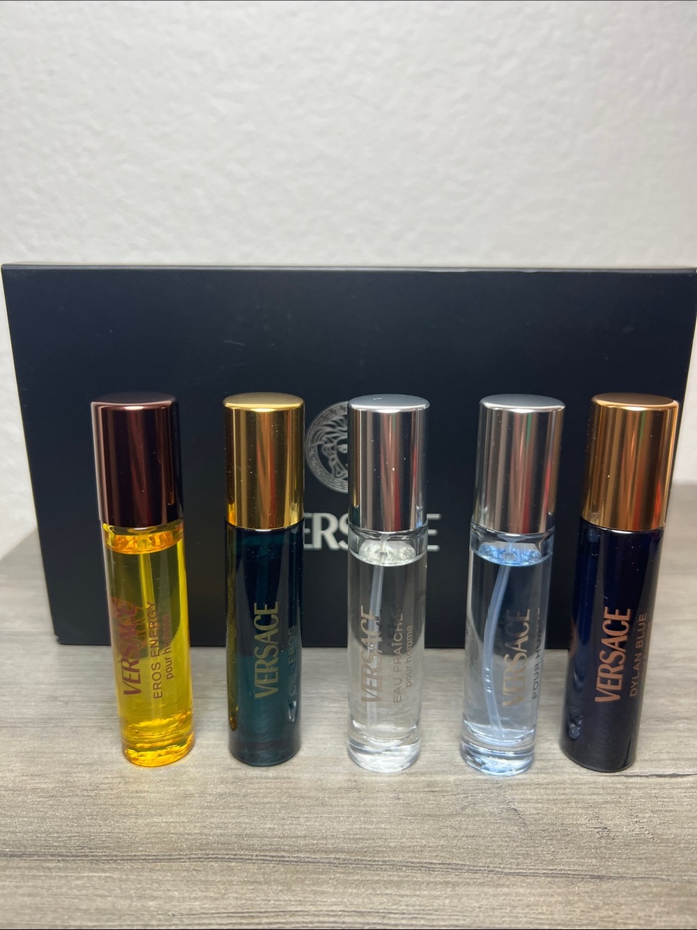 Versace Dylan Blue, Pour Homme, Eau Fraiche, Eros & Eros Energy Mini Cologne